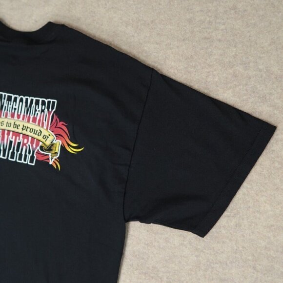Montgomery Gentry Jim Beam Graphic Tee Double Sided T-Shirt Black Men's Large - Picture 4 of 13
